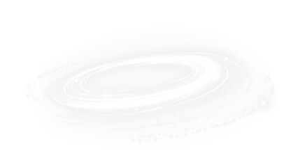 white magical spiral swirl isolated on white or transparent png