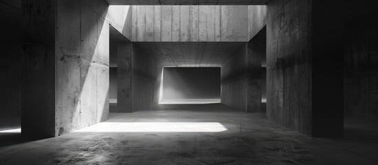 Empty dark abstract concrete room interior . Copy space image. Place for adding text and design