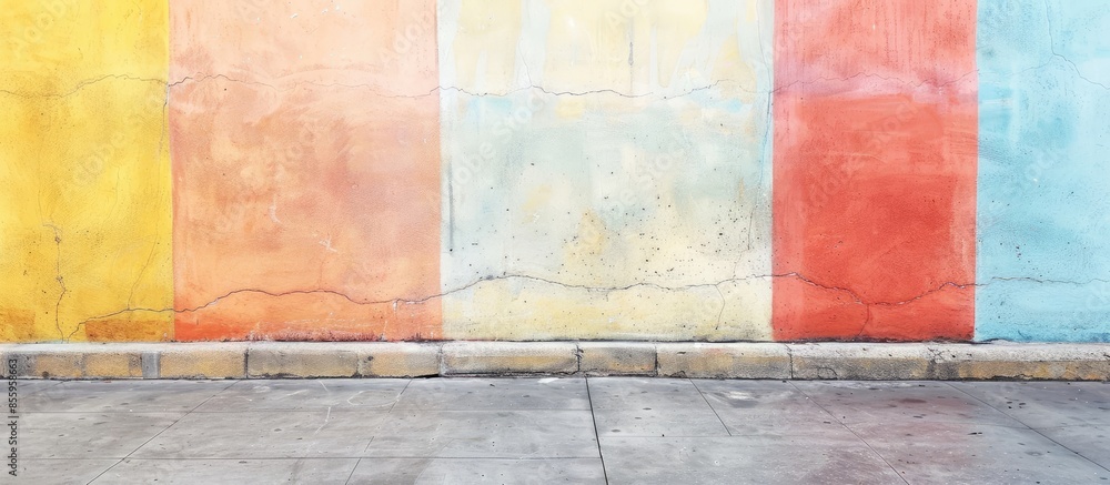 Poster fresh painted wall. copy space image. place for adding text and design