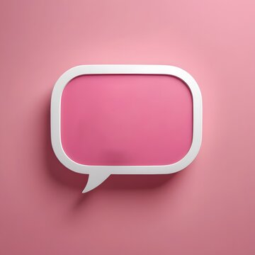 Speech Bubble on Pink Background