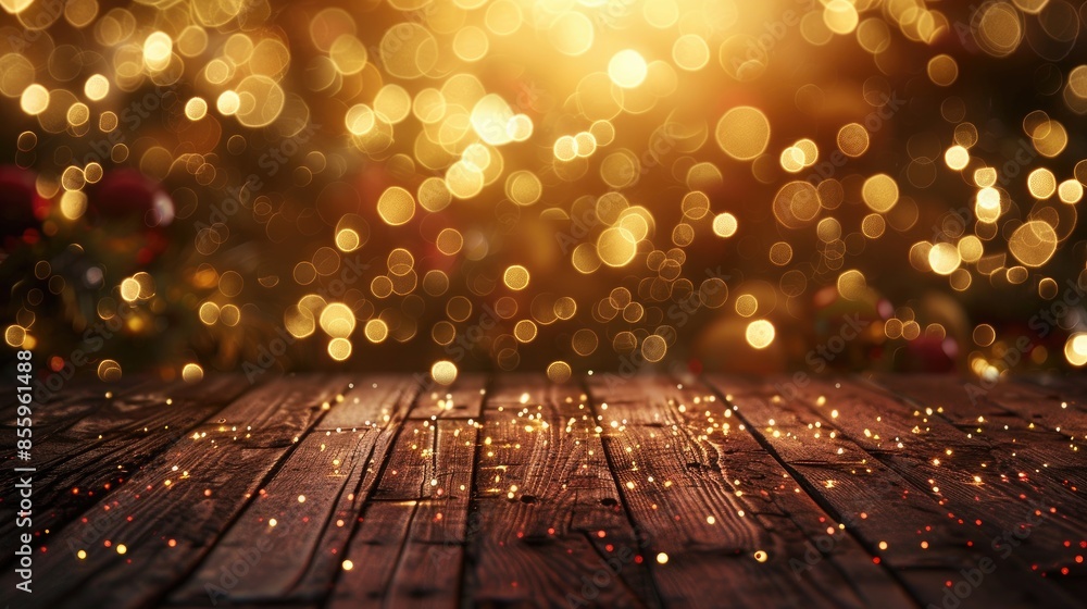 Poster festive backdrop with twinkling bokeh illumination
