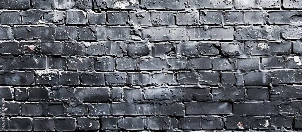 Poster grey brick wall texture background. copy space image. place for adding text and design