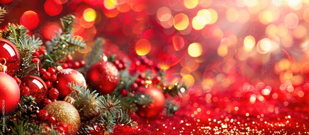Poster christmas - decoration. copy space image. place for adding text and design