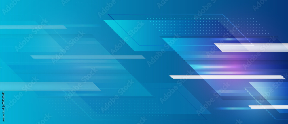 Leinwandbilder An array of information in the form of receding stripes. Large data stream on a dark background, glowing lines and squares. Data set analysis and visualization. Abstract business analytics.