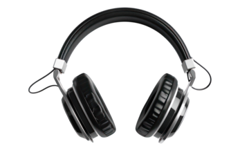 High-quality black over-ear headphones with a sleek design, perfect for music enthusiasts, gamers, and professional audio work.