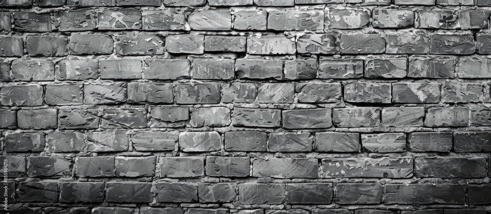 Poster grey brick wall texture background. copy space image. place for adding text and design