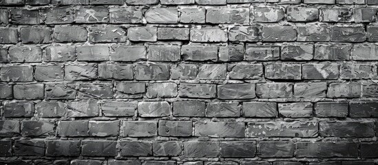 Grey brick wall texture background. Copy space image. Place for adding text and design