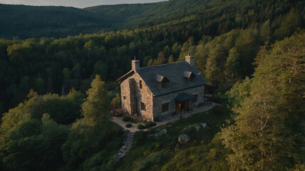 Fototapeta premium house in the mountains