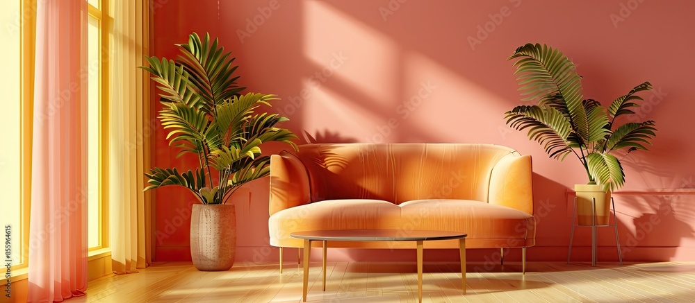 Poster interior design. copy space image. place for adding text and design