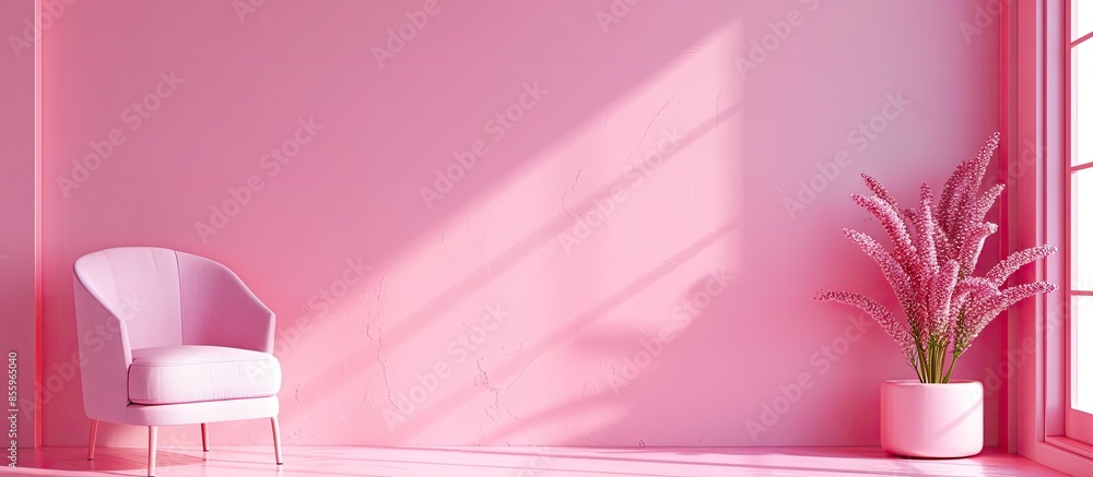 Poster decorative wall reading corner and a modern interior concept. copy space image. place for adding tex