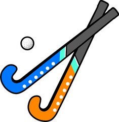 ホッケー　スティックとボール
