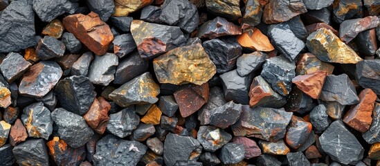 RC Drilling Rock Chips. Copy space image. Place for adding text or design