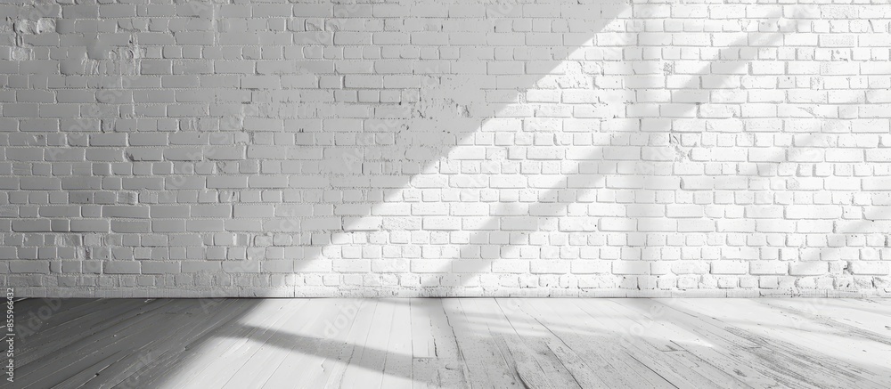 Poster white bricks wall. copy space image. place for adding text and design