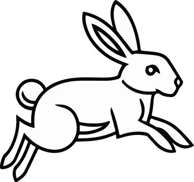 recommend clip art: Rabbit silhouettes, vector art collection. Dynamic poses, white bunnies on black background. Perfect for Easter, pet, animal themes. High-quality detailed outlines ideal for print, digital design