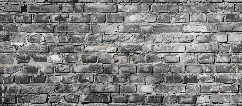 Poster grey brick wall texture background. copy space image. place for adding text and design