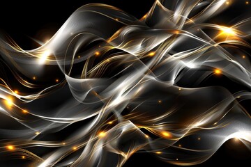 Naklejka premium Art Abstract Light Fractal Waves Background
