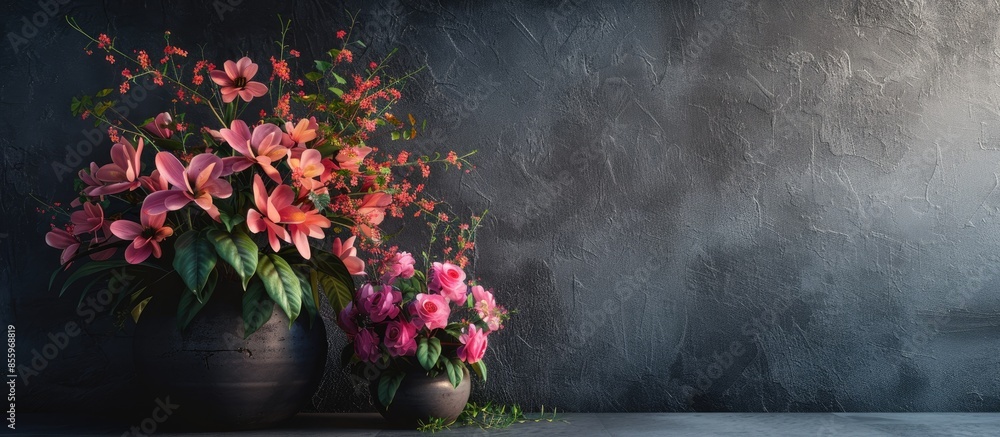 Aufkleber flower arrangement is perfect for your interior. copy space image. place for adding text and design