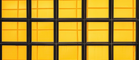 Nightly window pattern seamless repeat geometric yellow for any design. Copy space image. Place for adding text and design