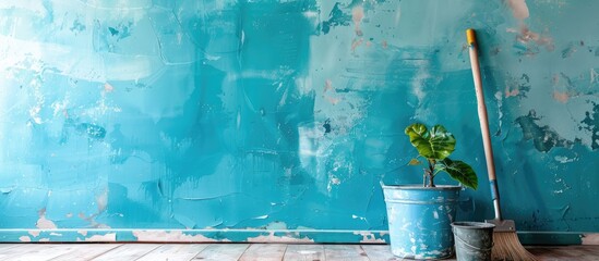 Apartment repair wall repair renovation house renovation home remodeling real estate repair. Copy space image. Place for adding text and design