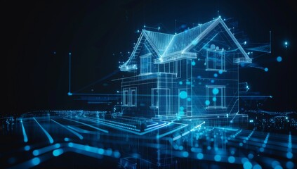 Naklejka premium With Automatic Property Management, smart buildings are equipped with sensors and artificial intelligence (AI) technology to monitor and manage utilities on their own.