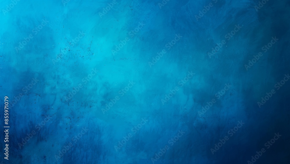Poster an abstract background with a blue white color gradient, a bright light and glow template for empty 