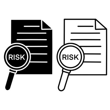 risk analysis document magnifying glass clip art preview