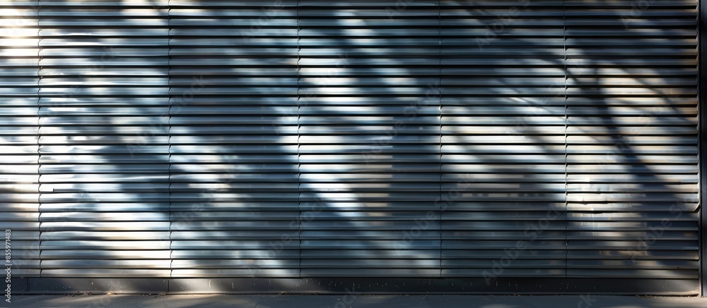 Aufkleber metal sheet sunblind. copy space image. place for adding text and design