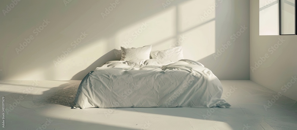 Poster bed. copy space image. place for adding text and design