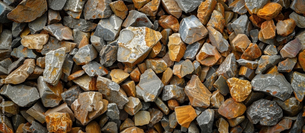 Poster rc drilling rock chips. copy space image. place for adding text or design