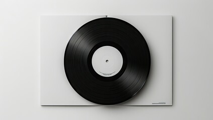 Obraz premium Vinyl Record on White Background
