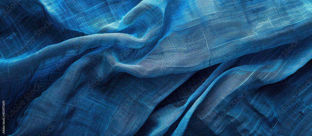 Poster unusual mottled textile background in blue tone. high resolution photo. copy space image. place for 
