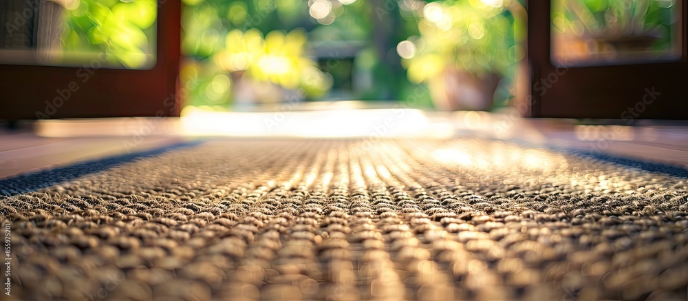 Poster blur short of doormat texture. copy space image. place for adding text and design