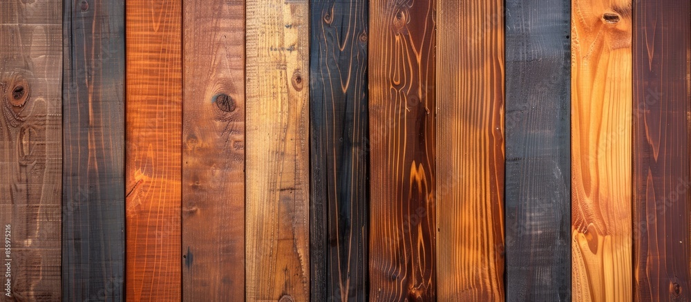 Poster warm color boards made of natural wood. texture and background. copy space image. place for adding t