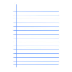 Grid paper. Line paper. Paper book Illustration.