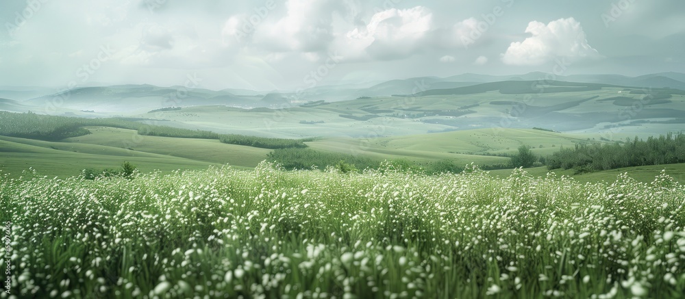 Poster country hills background. copy space image. place for adding text and design