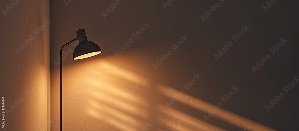 Aufkleber light lamp on wall - interior decoration. copy space image. place for adding text and design