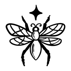 Doodle Bug. Insect. A magical object. Sketch