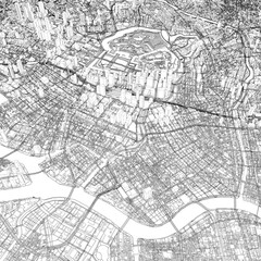 Obraz premium 3D illustration of city and urban in Tokyo Japan