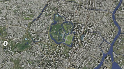 3D illustration of city and urban in Tokyo Japan