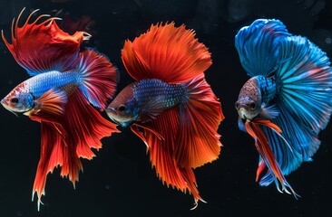 Fancy Siamese fish Betta fish in a fish tank