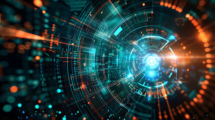 Obraz premium technology background