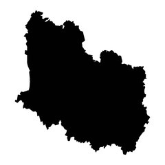 Penza Oblast map, administrative division of Russia. Vector illustration.