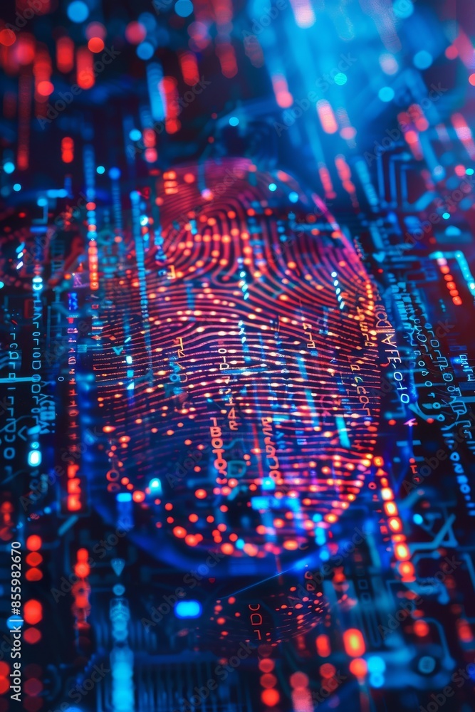Poster identification system scanning or verify identity technology using human fingerprints and circuit bo