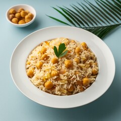 Indian cuisine food Chickpea pulao also known as chana pulao or pulav