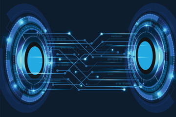 Abstract digital technology UI futuristic HUD virtual interface elements