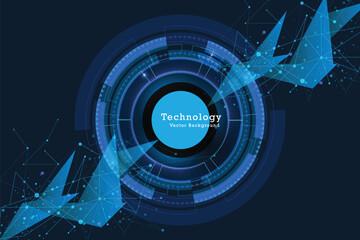 Abstract futuristic circle sci fi technology innovation concept background