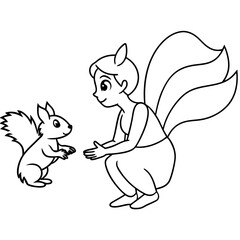 Cute Fairy coloring pages for children coloring book