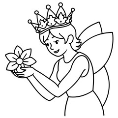 Fairy coloring pages for kids book