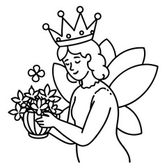 Fairy coloring pages for kids book