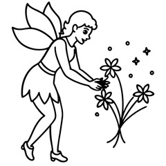 Fairy coloring pages for kids book